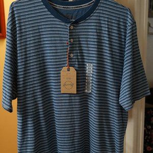 Original Weatherproof Brand Blue Striped Polo